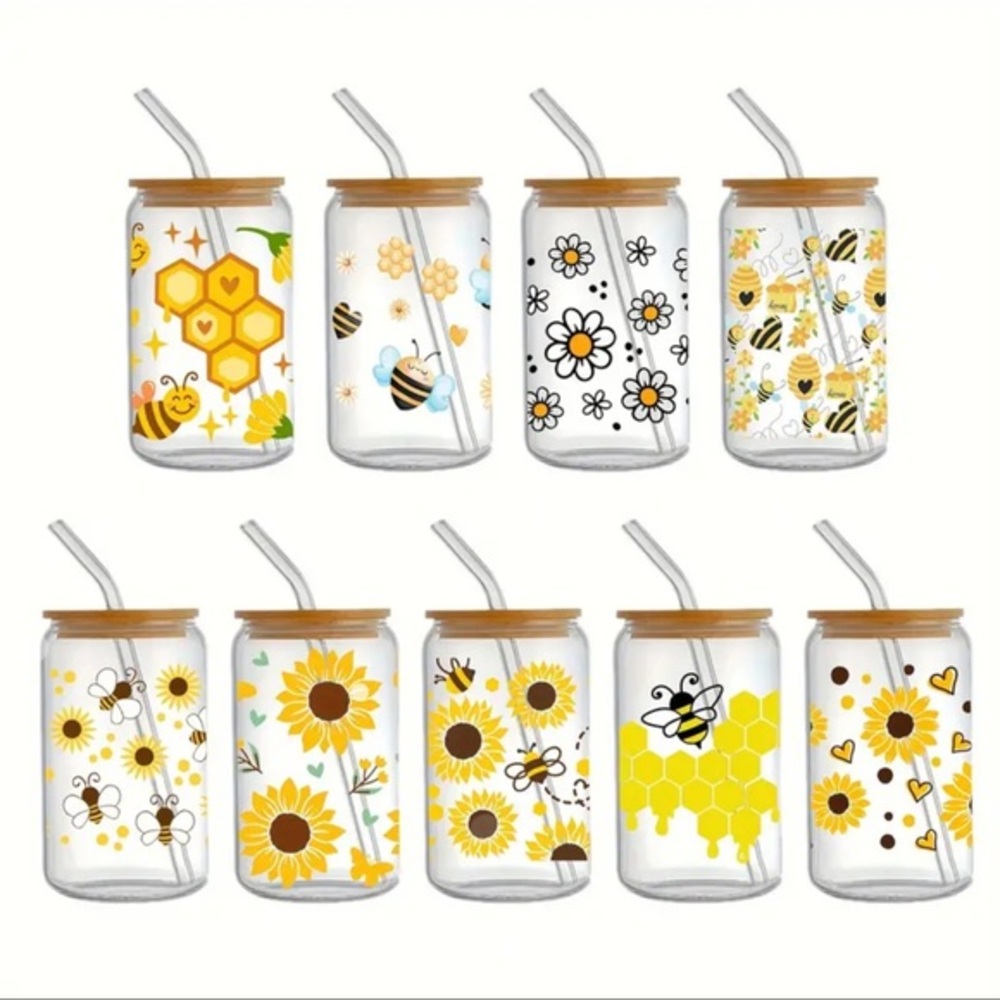 SUNFLOWERS & BEES drinkware